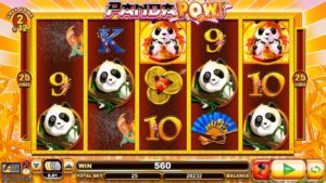 A view of Panda Pow - one of Lightning Box's most popular slot games.