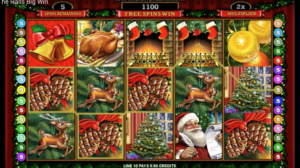 A view of the Deck the Halls Online Slot - by Microgaming