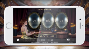 The Mirror Bonus Round in NetEnt's new Phantom of the Opera slot game.